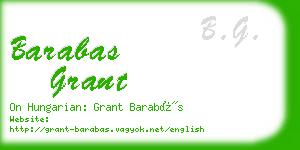 barabas grant business card